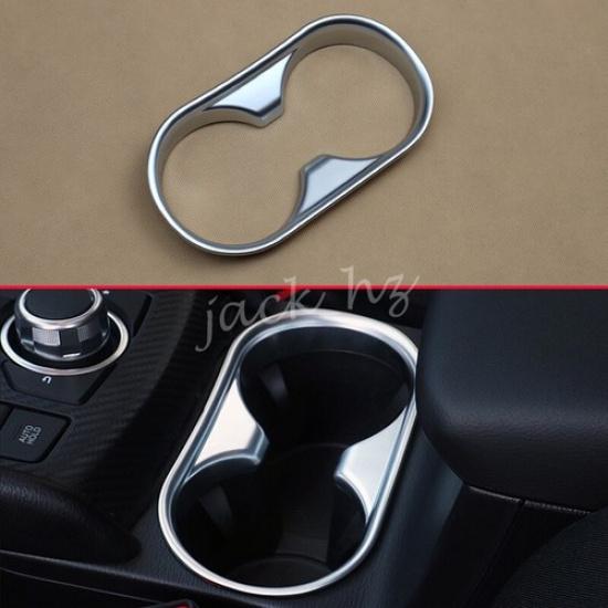 Matte Chrome Interior Cup Holder Cover Trims For Mazda CX5 2017-2025 Accessories