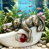 Handcrafted Drunk Cats Figurine Small Shelf Decorative Item Suitable for Work Environment and Home Space