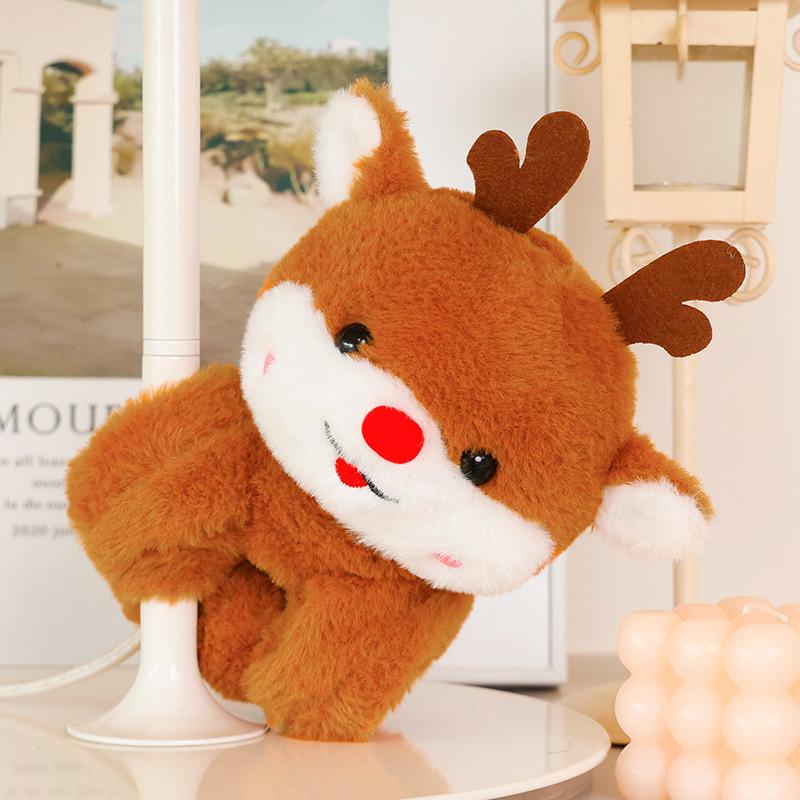 Animal Snap Bracelet Plush Toy - 8" Elk, Koala, and Raccoon Claw Machine Dolls