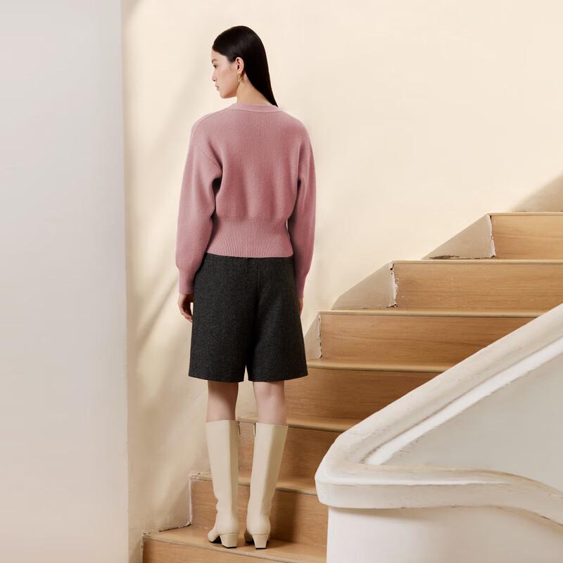 ELLASSAY Women's V-Neck Knit Cardigan