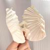Hair Clip Gradient Color Hollow Design Shell Shape Hair Claw Plastic Resin Material Strong Grip Back Head Hair Claw
