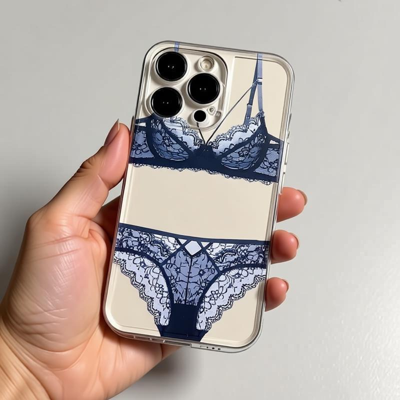 Girl Lace underwear-Style Phone Case For iPhone 17 Pro Max 16 Pro 15 Plus 14 13 Mini 12 11 16E 17 Air Case