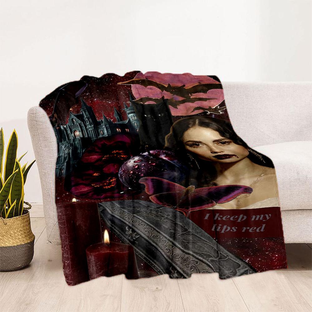 Gothic Style Blanket Warmthful Decor Suitable for Office Bed Seaside All-Season Use Warmthful Decor Best Holiday Gift for Friends Family