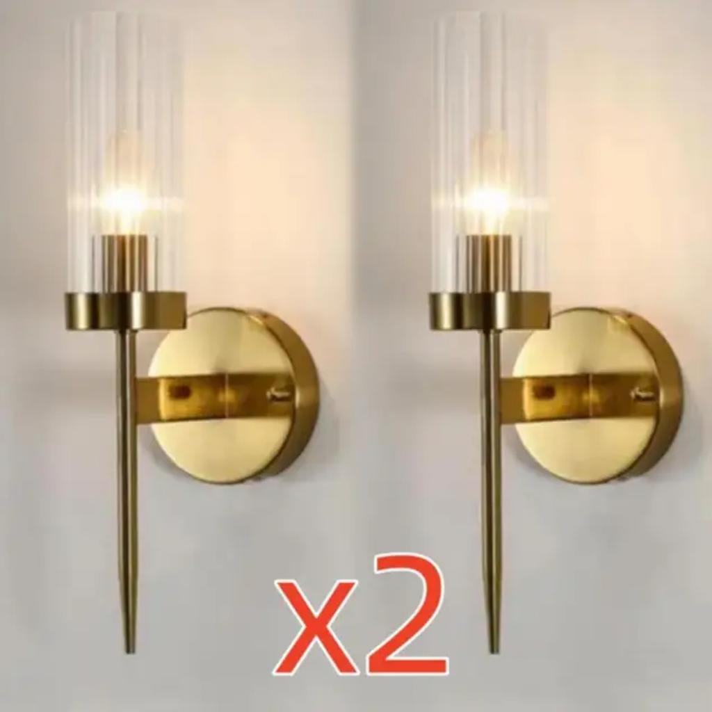 New Modern LED Wall Lamp Nordic Sconce Light Fixture Metal European Style Metal Light Bedroom Light Wall Lights Background