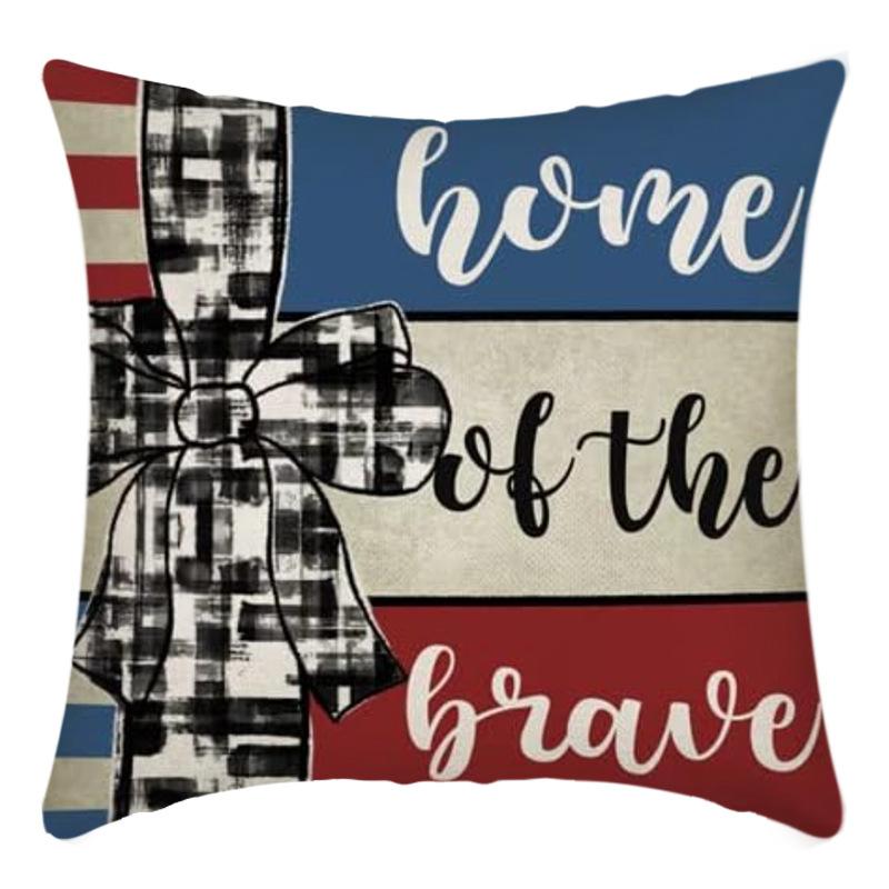 New Independence Day Cushion Pillow Cover Nordic Linen Pillow Cover