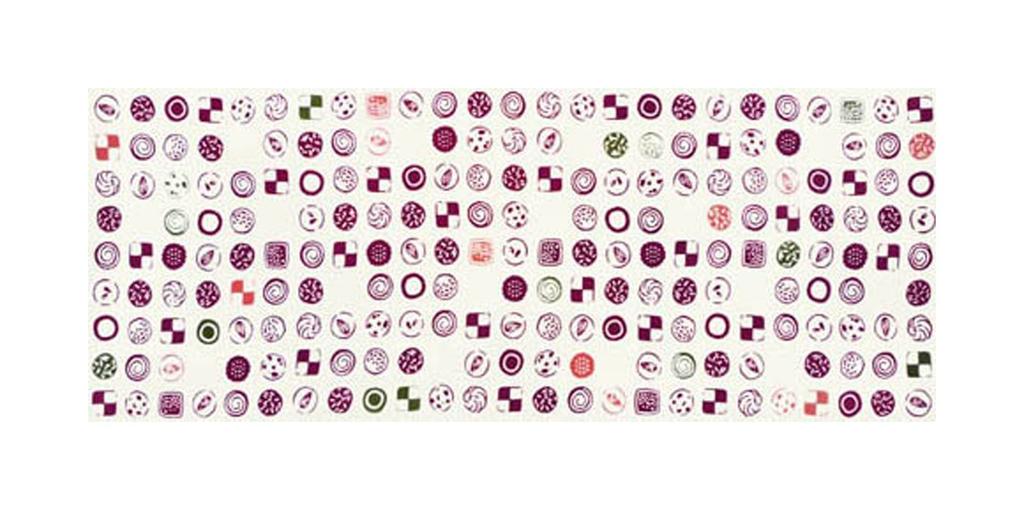 Tenugui Hand Cotton Made in Japan Cookies Niwa-zome (Japanese Towel) - Chū-sen (Dyed) - 100% - -