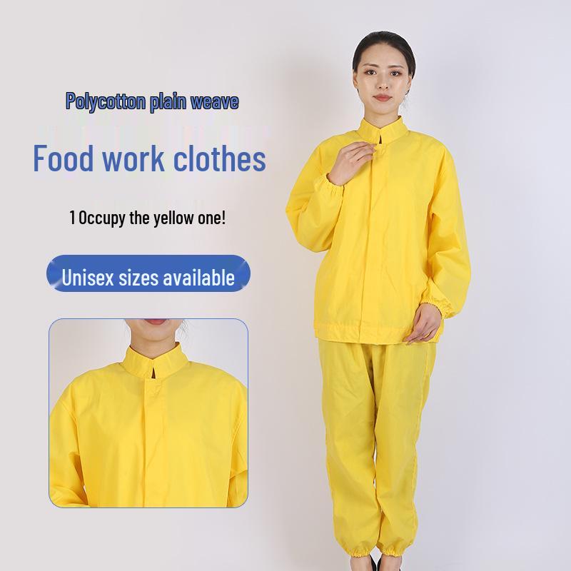 Unisex White Workwear Set for Catering, Food Industry, and Bio-Pharmaceuticals