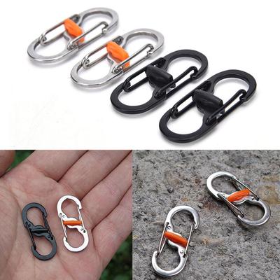 8-förmige Outdoor-Hakenschnalle, Schnapp-Clip-Halterung, Kletterkarabinerkette, Schlüsselanhänger