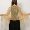 New Sequins Peacock Scarf Shawl For Women Evening Dresses Elegant Shawl Female Golden Sparkling Metallic Scarf Shiny Shawl Wraps