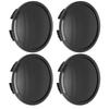 4PCS Wheel Center Caps 75mm Outer Diameter Scratch and Rain Proof Excellent Sealing for Vehicles Black
