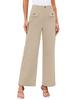 Women's High Waist Wide Leg Pants with Side Pockets and Snap Button In 9 Colors