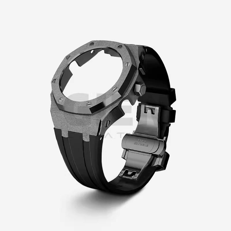 Voor Casio G-SHOCK Farm Oak GA2100/GA2110 Roestvrij Staal 316L Frost Goud Band Set GA-2100 GA-B2100 Metalen Kast Band Armband