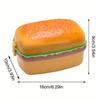 Uroczy Dwuwarstwowy Pudełko Śniadaniowe w Kształcie Hamburgera Klasa Spożywcza Pudełko Śniadaniowe dla Uczniów i Dzieci Mikrofalowe Podgrzewane Pudełka Bento Opakowanie na Jedzenie na Wynos