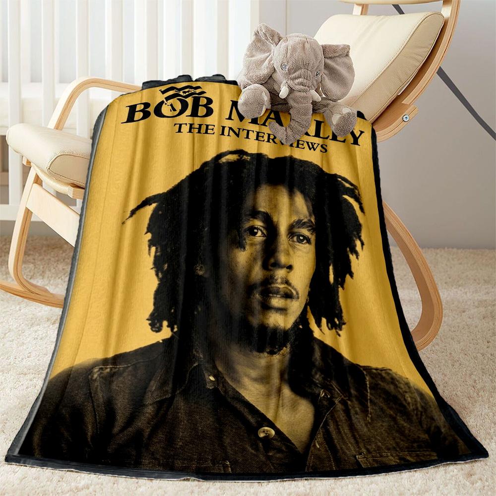 Bob Marley Reggae Legend One Love Blanket Soft Warm Cozy Suitable For Bed Sofa Chair For All Seasons Digital Print Perfect Gift For Relatives And Frie