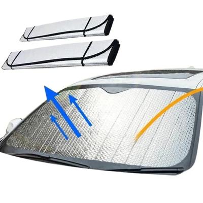 Car Windshield Sunshade (Front Facing) – Reflective Heat Insulation Shield To Protect Dashboard & Reduce Cabin Temperature