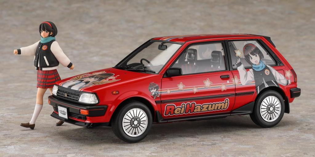 Hasegawa Toyota Starlet EP71 Si Limited with Rei Hazumi Plastic Model Kit SP633 1/24 (3-door) Mid-Model w/Figure (Automobile)