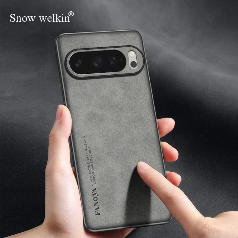 Luxury Sheepskin Leather Shockproof Silicone Case For Google Pixel 10 9 8 7 6 Pro XL Pixel10 Pixel9 Pro 9A 8A 9A 6A Phone Cover