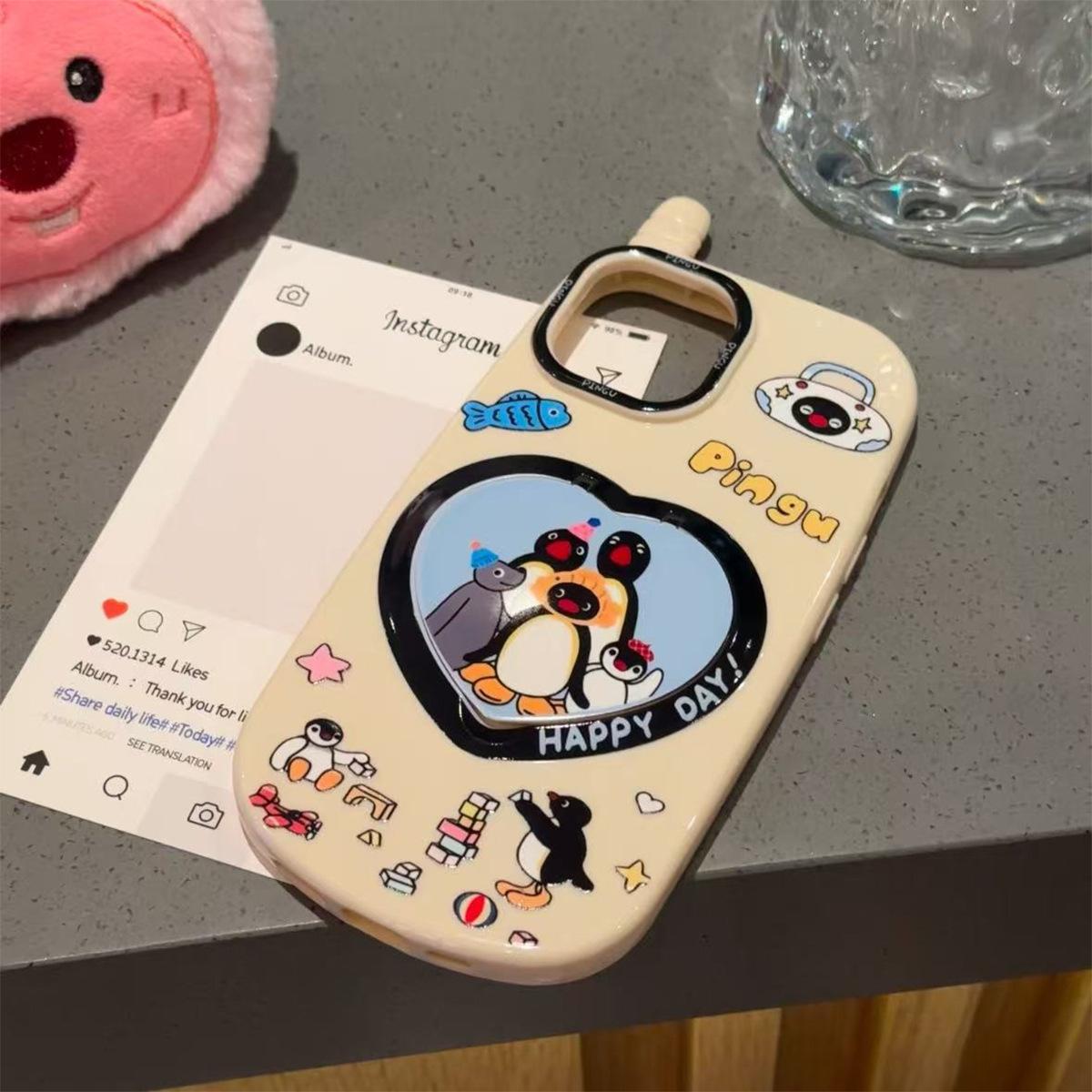 

Big Brother Big Love Mirror Material Mobile Phone Case Frosted Silicone Mirror Mobile Phone Case Stand Mirror Mobile Phone Case For iPhone 16PROMAX