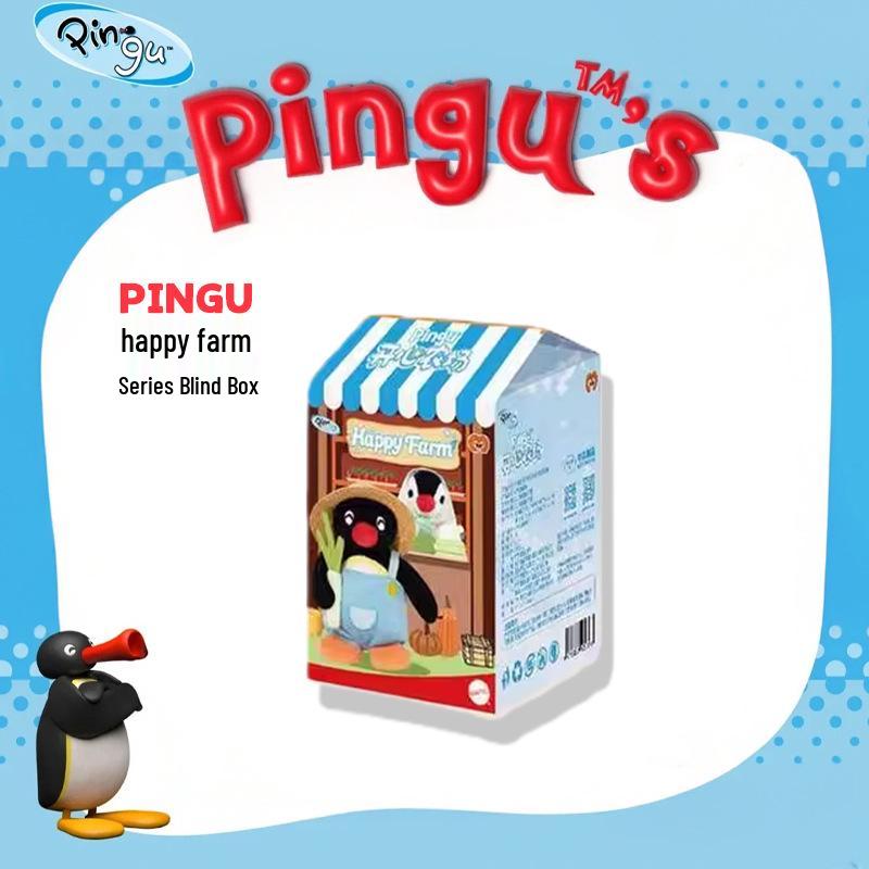 

Genuine Pingu Penguin Happy Farm Pendant: Cute Farmer Goose Plush Doll Gift Blind Box. Official with Holographic Anti-Counterfeit Label