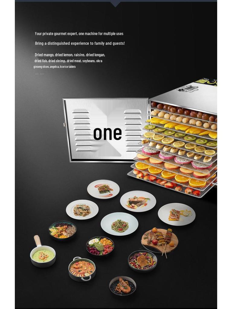 Stainless Steel Food and Fruit Dehydrator - Household Bean & Tea Air Dryer
