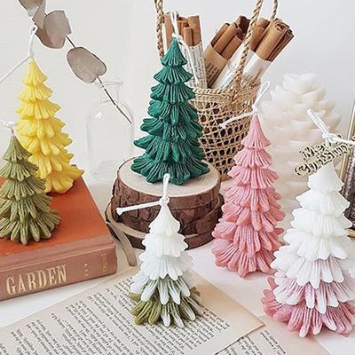 Silicone Mould Christmas Tree Shaped Cake Mold Decoration Tools Candle Mold Baking Tool Home Decoration For Christmas Party