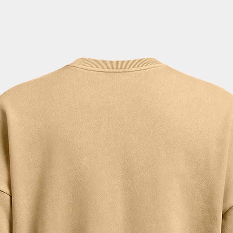 Under Armour Icon Crew Neck Comfortable Long Sleeve Sweatshirt Men sweatshirt Light-Brown 1386553-263
