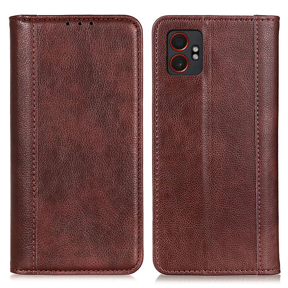 For Samsung Galaxy XCover7 Pro Stand Case Split Leather Litchi Texture Wallet Phone Cover