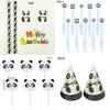 Adorable Panda Animal Party Supplies Tableware Decor For Kids Birthday Celebrations