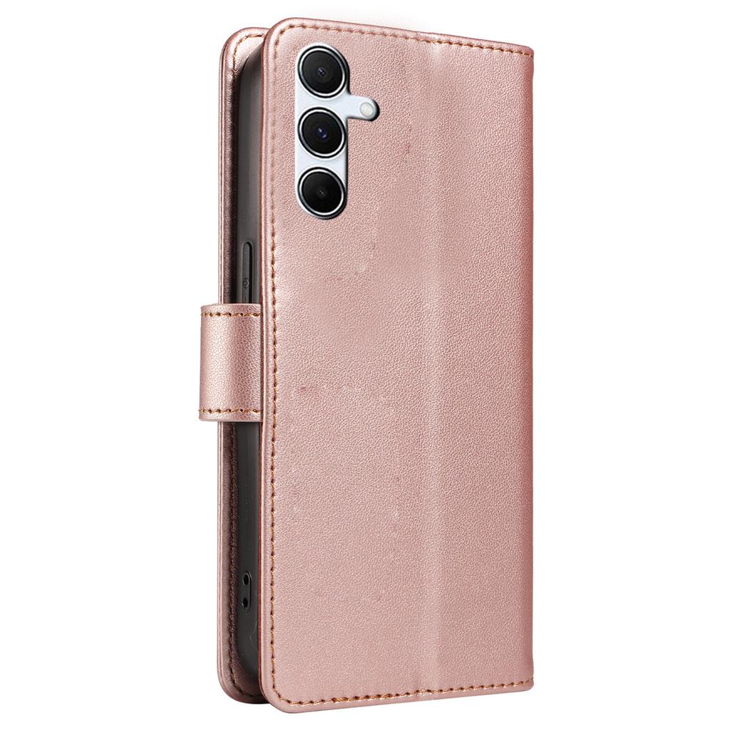 For Samsung Galaxy A54 5G Case RFID Blocking PU Leather Wallet Flip Phone Cover with Wrist Strap