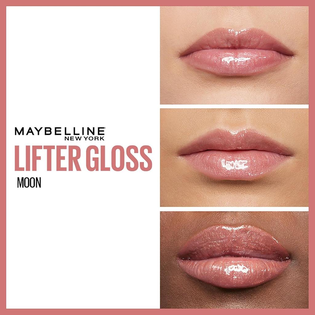 Maybelline New York Lifter Gloss Moon Shade Hydrating Lip Gloss With Hyaluronic Acid For Plump Non Sticky Shine Long Lasting Fuller Lips 5.4ml