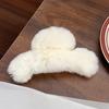Hair Claw Soft Plush Cover Women Hair Clip Strong Spring Back Head Hair Clamp Party Holiday Hair Accessory