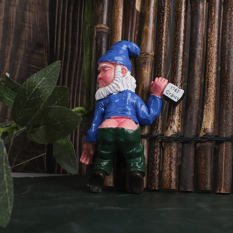 Dwarf resin crafts ornaments parody drunken garden gnome micro landscape decoration statue accessories