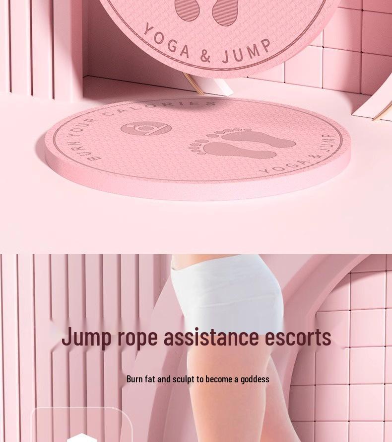 Geräuschloses, rutschfestes, stoßdämpfendes, kabelloses Springseil & Yogamatte