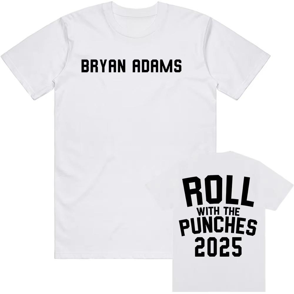 2026 Singer Printing Tshirt Roll With The Punches Tour 2025 Tshirts Short Sleeve Cotton