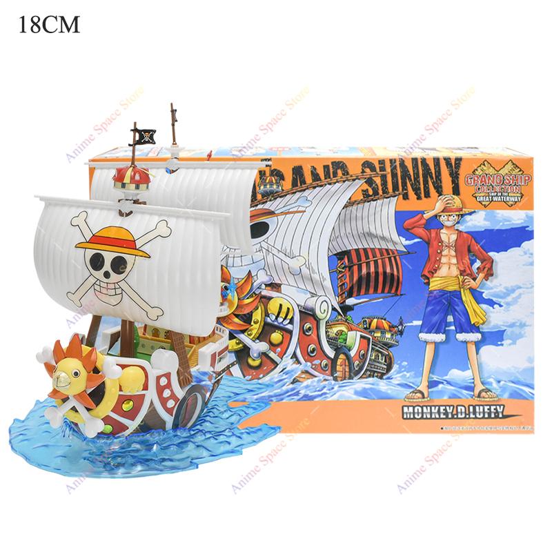 Anime One Piece Figure Luffy Thousand Sunny Going Merry Boat Pirate Ship Figurine Toys Action Figures Shanks Diy Assembly Model