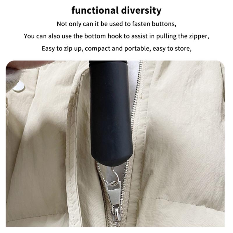 Knopfhelferwerkzeug für ältere Menschen Knopfanzieherwerkzeug Knopfverschlusswerkzeug Knopfhaken und Reißverschlussanhänger Knopfhilfsvorrichtung Reißverschluss