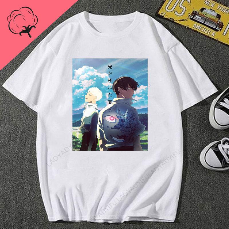 The Summer Hikaru Died Ga Shinda Natsu Aninme Shirt Cotton Crewneck Popular Hot Sale Cartoon Streetwear Harajuku Camisa Clothes