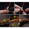 Handmade Tibetan Bracelet Colorful Rope Handchain Five Way God of Wealth Bangle Adjustable Pulling Rope Wristchain