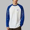 Men's Y2K Streetwear Long Sleeve T-Shirt Blue White Raglan Sleeve Chosen Print Casual LC Monogram Crewneck Top Summer New