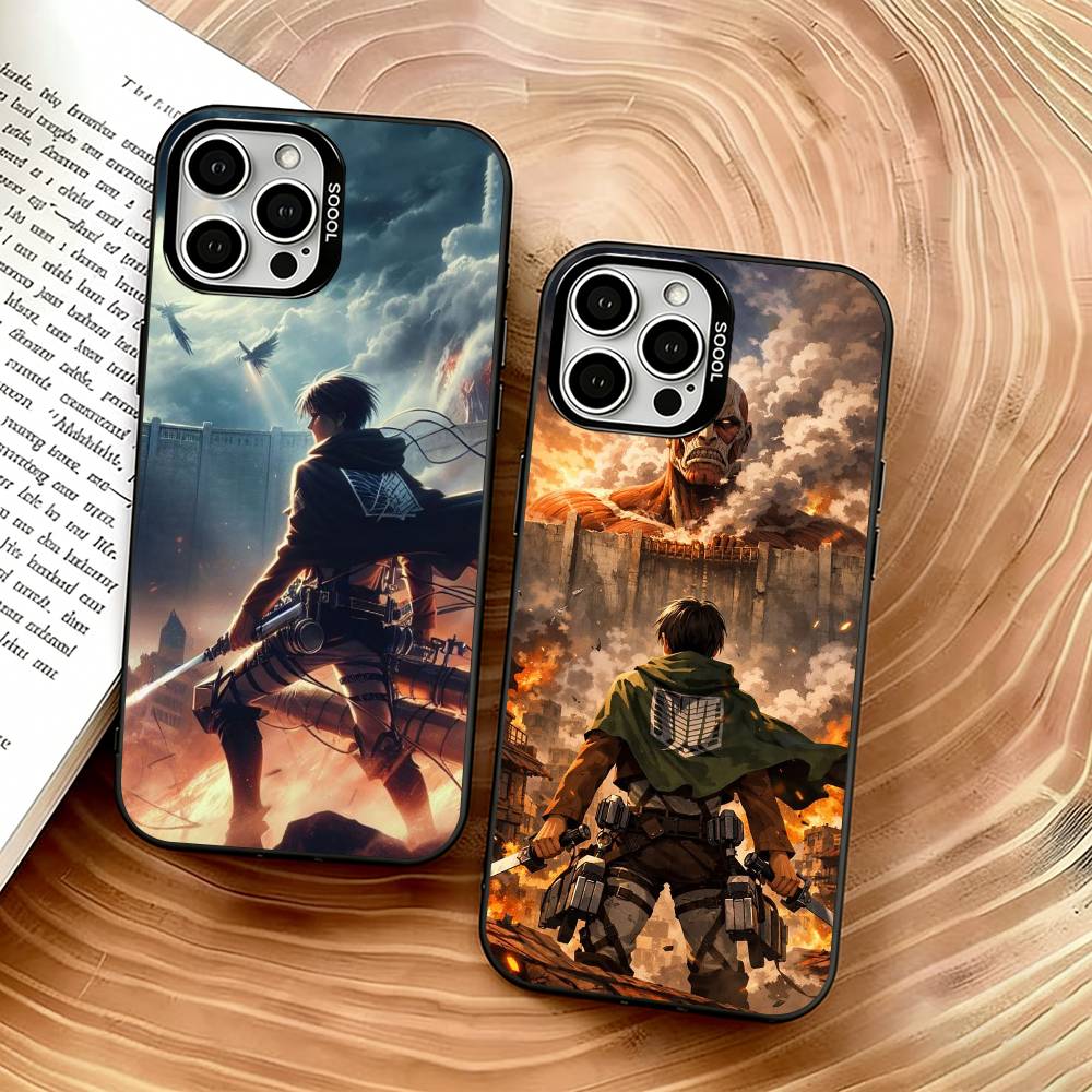 Eren Yeager Phone Case For iPhone 17,16,15,14,13,12,11 Plus,Pro Max,XS,Colorful Silver Black Cover