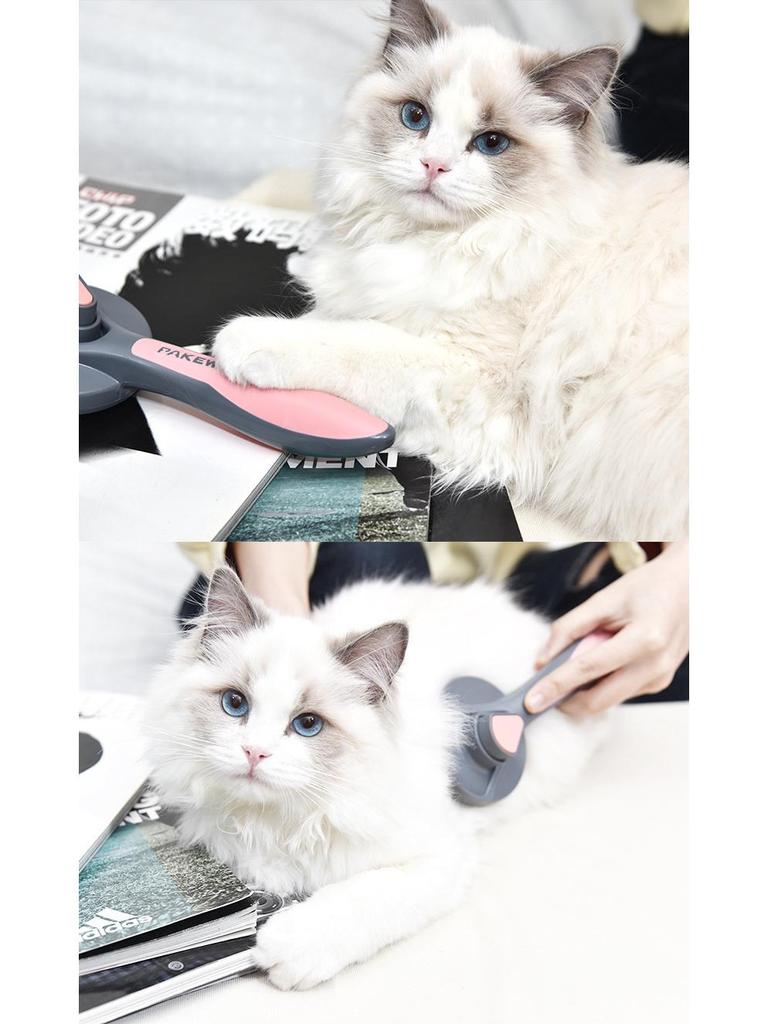 Pet Grooming Comb: Self-Cleaning Brush for Cat & Dog Hair Removal and Massage