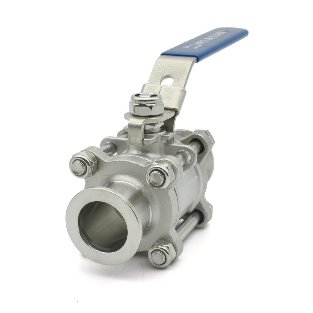 KF16 KF25 KF40 KF50 3-piece High Vacuum Manual Ball Valve SUS304 Stainless Steel KF Vacuum Ball Valve