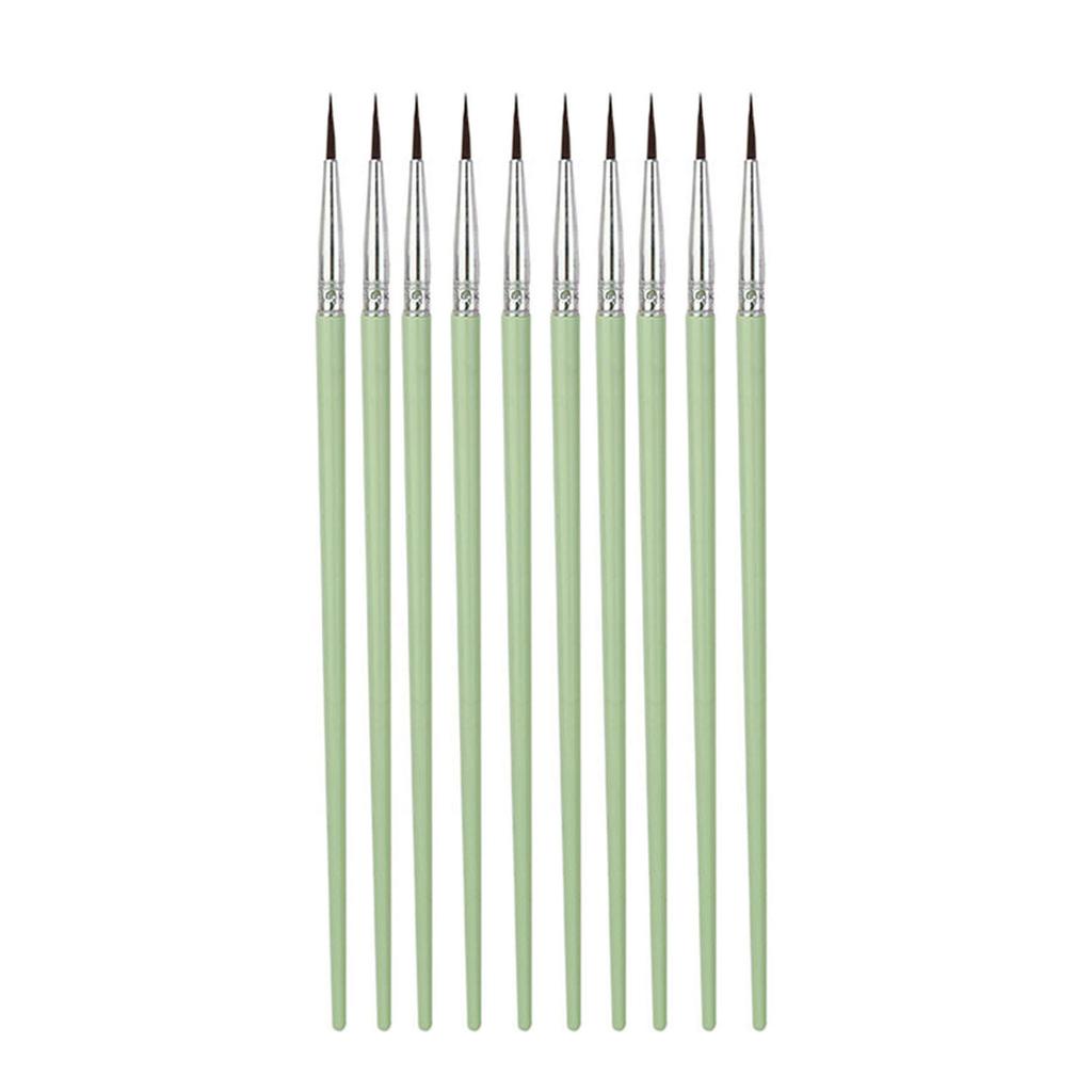 Pinsel, 10-teiliges Set, professioneller Pinsel, handbemalter Nylonhaar-Acrylpinsel für Künstler, für Acryl-Kunstfarben