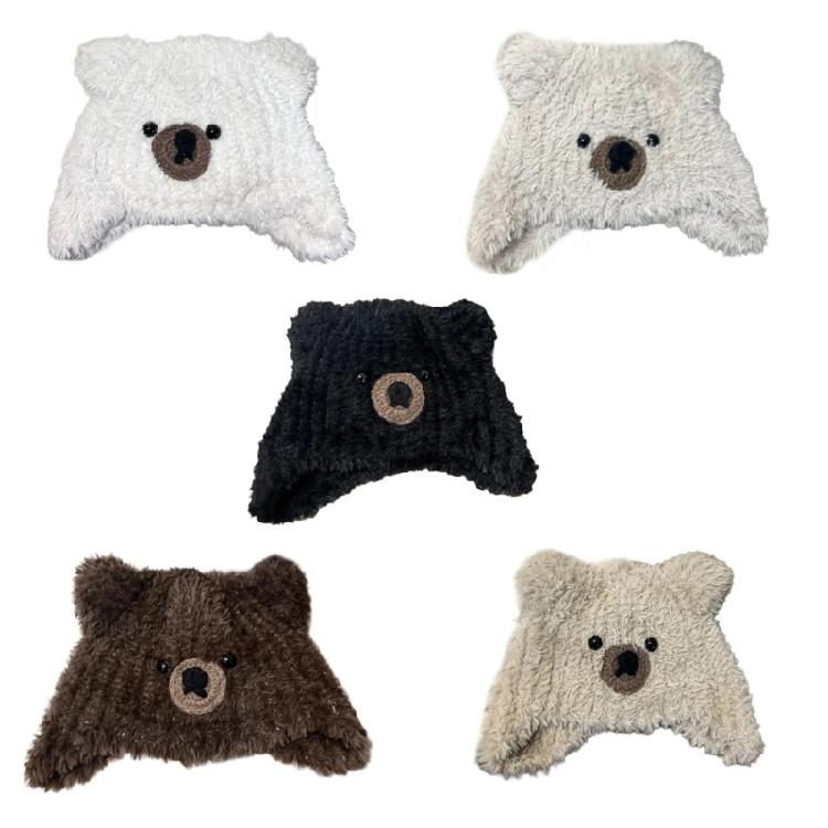 Simple Street Hat Trendy Portable Hat Casual Long Plush Hat Windproof Warm Hat for Everyday Wear