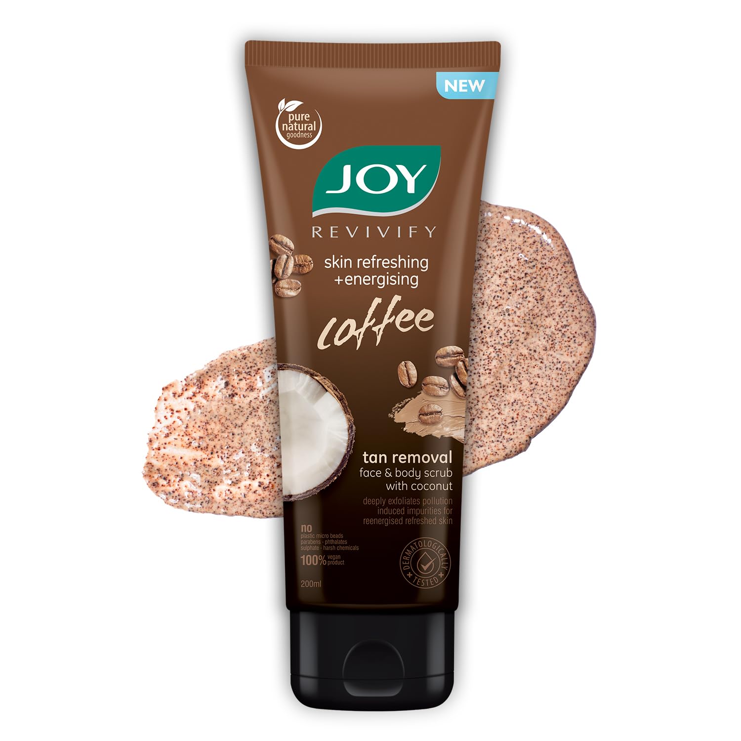 

Joy Exfoliating Coffee Face And Body Scrub 200gm Pack Of 1 | Deeply Cleanses, Refreshes And Energizes Skin
