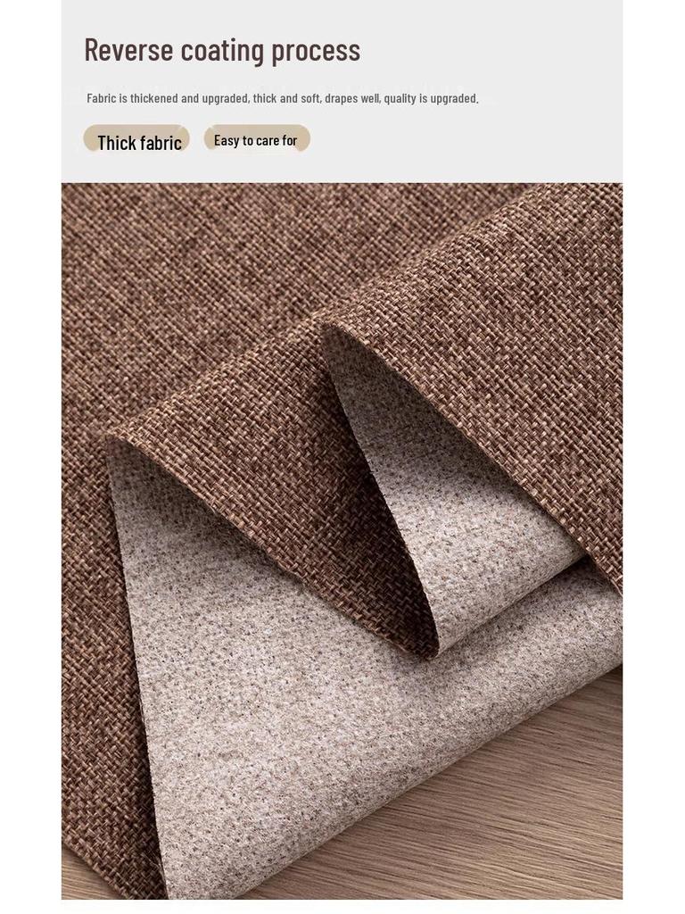 Retro Thickened Linen-Cotton Fabric: Solid Color 1.8m Wide for Sofa Covers & Tablecloths
