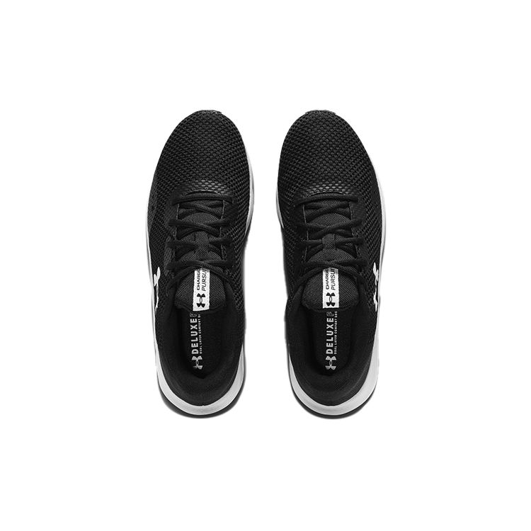Under Armour Charged Pursuit 3 Black White Men Sneakers 3024878-001