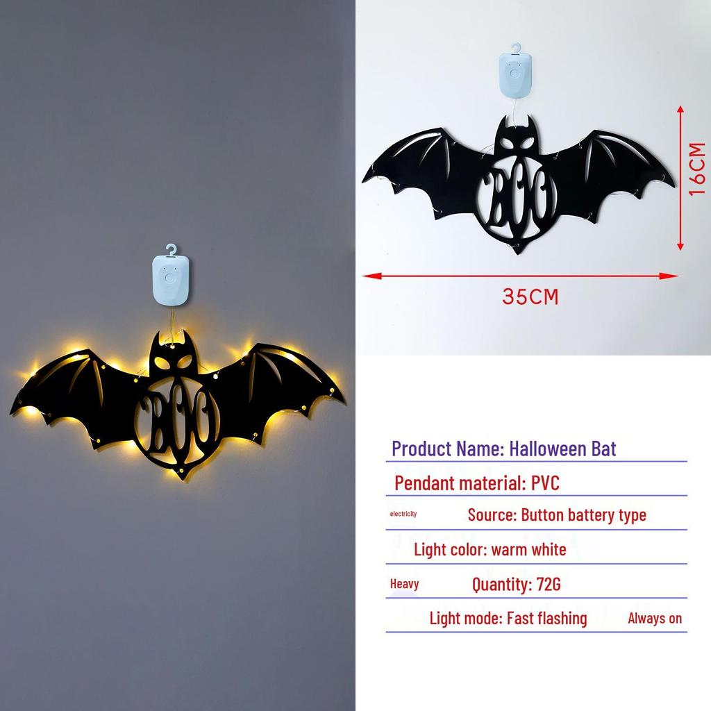Halloween Pumpkin Ghost Hanging Lights for Indoor Wall & Window Decoration
