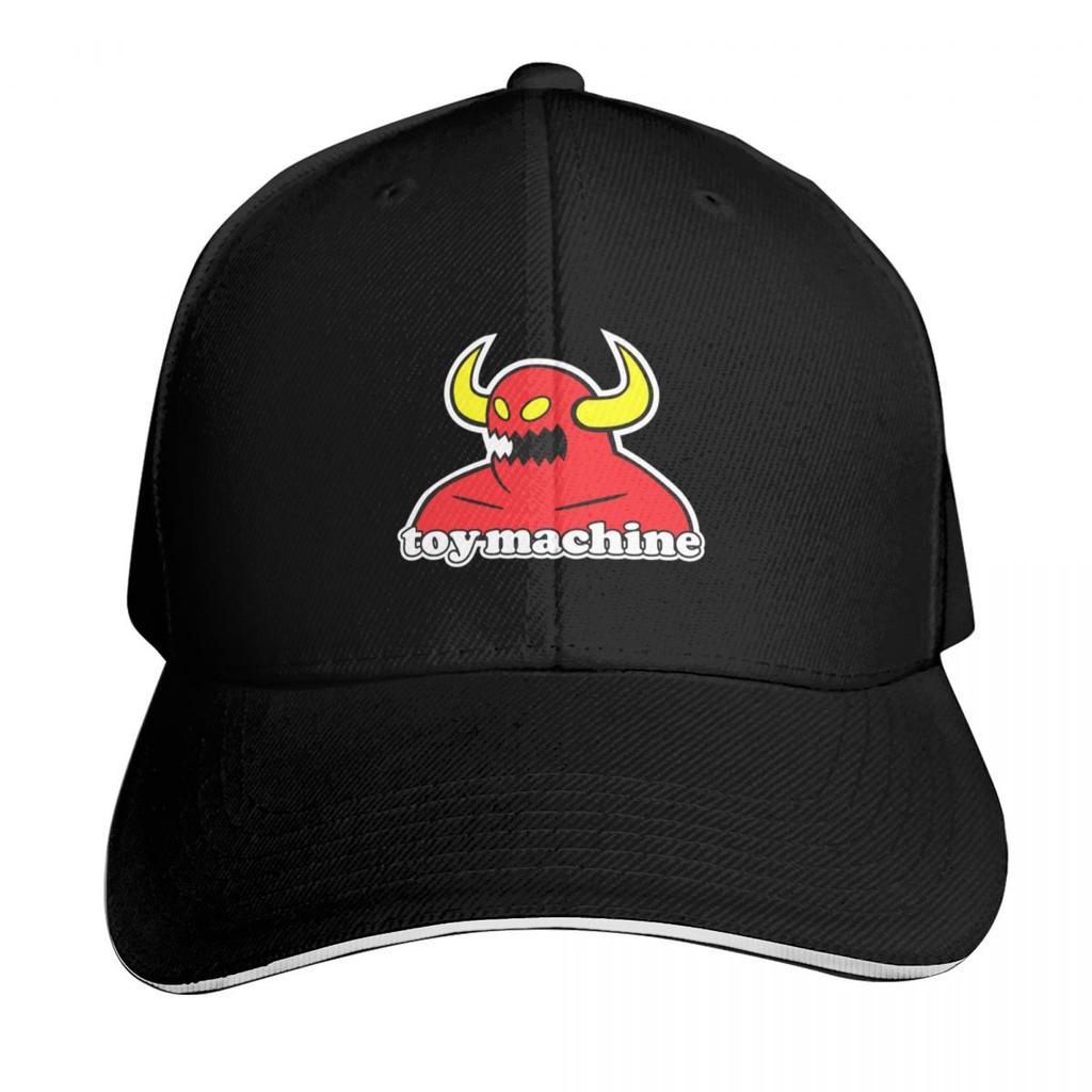 Toy machine logo Baseball Cap Big Size Hat Mountaineering Funny hats Snap Back Hat For Women Unisexs
