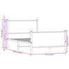 Metal Bed Frame Without Mattress Sonoma Oak Finish 107 X 203 Cm